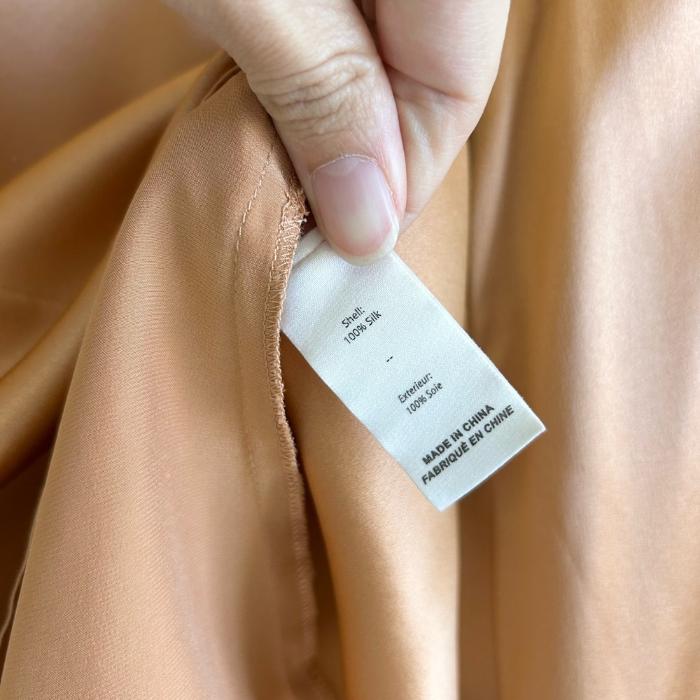 Cinq A Sept Jayla Silk Pleated Turtleneck Top in Bronze - Picture 6 of 10